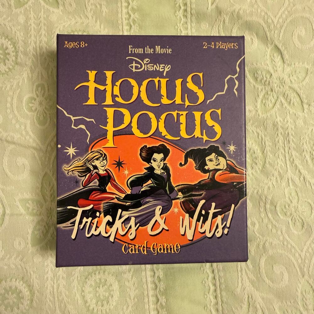 Vintage 90s Disney Hocus Pocus Tricks & Wits Card Game Halloween Fall Ages 8+